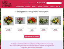 Tablet Screenshot of danmartinflowers.com